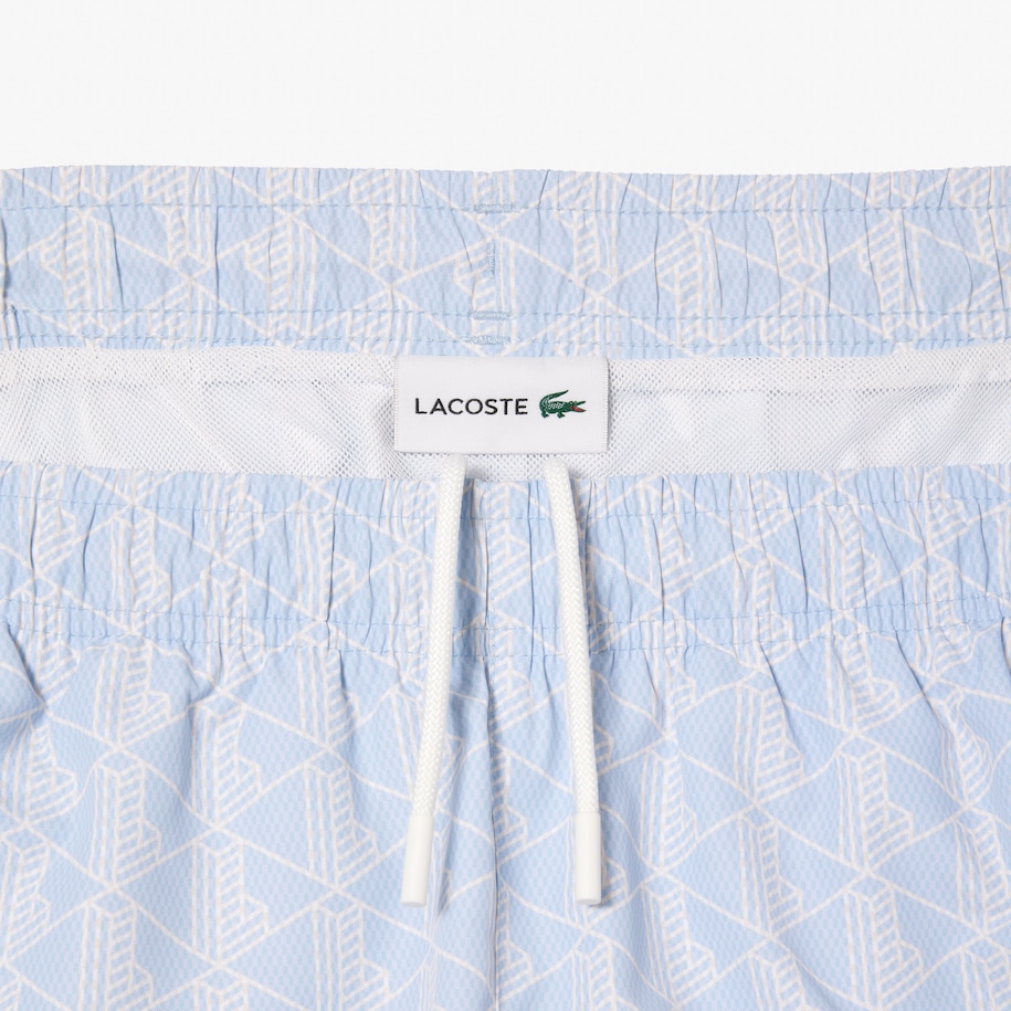 SHORT DE BAIN MI-LONG IMPRIMÉ MONOGRAMME