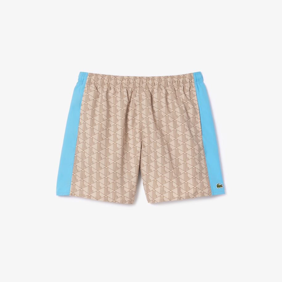 SHORT DE BAIN MI-LONG IMPRIMÉ MONOGRAMME