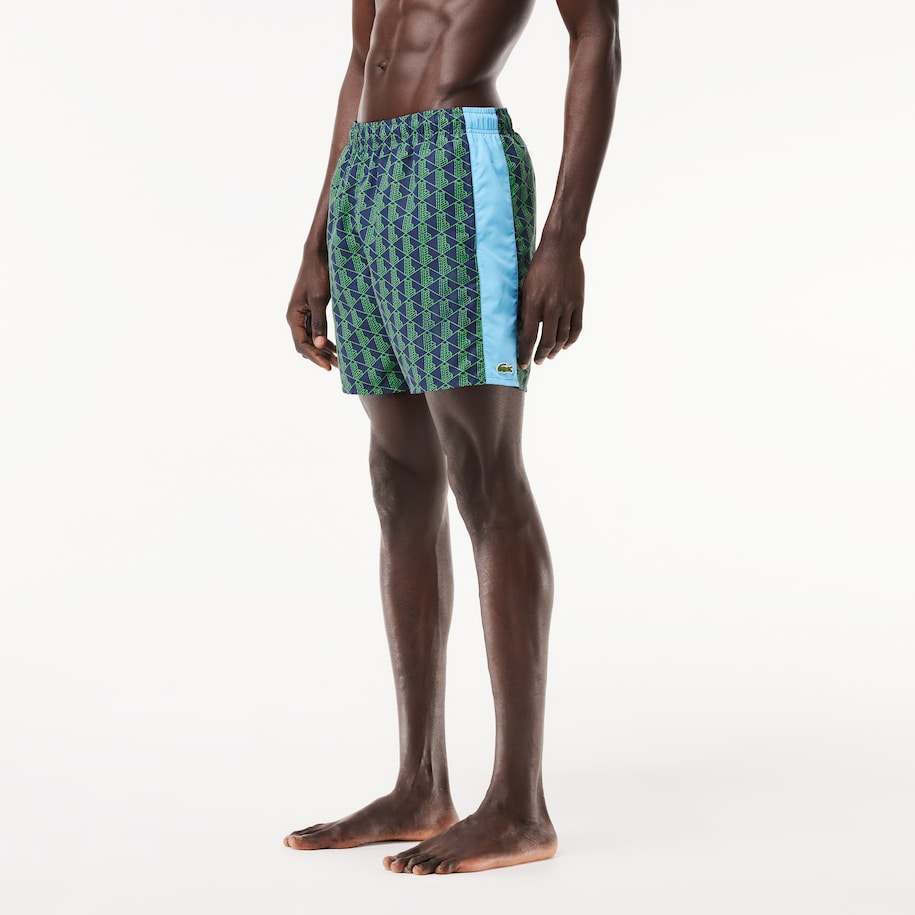 SHORT DE BAIN MI-LONG IMPRIMÉ MONOGRAMME