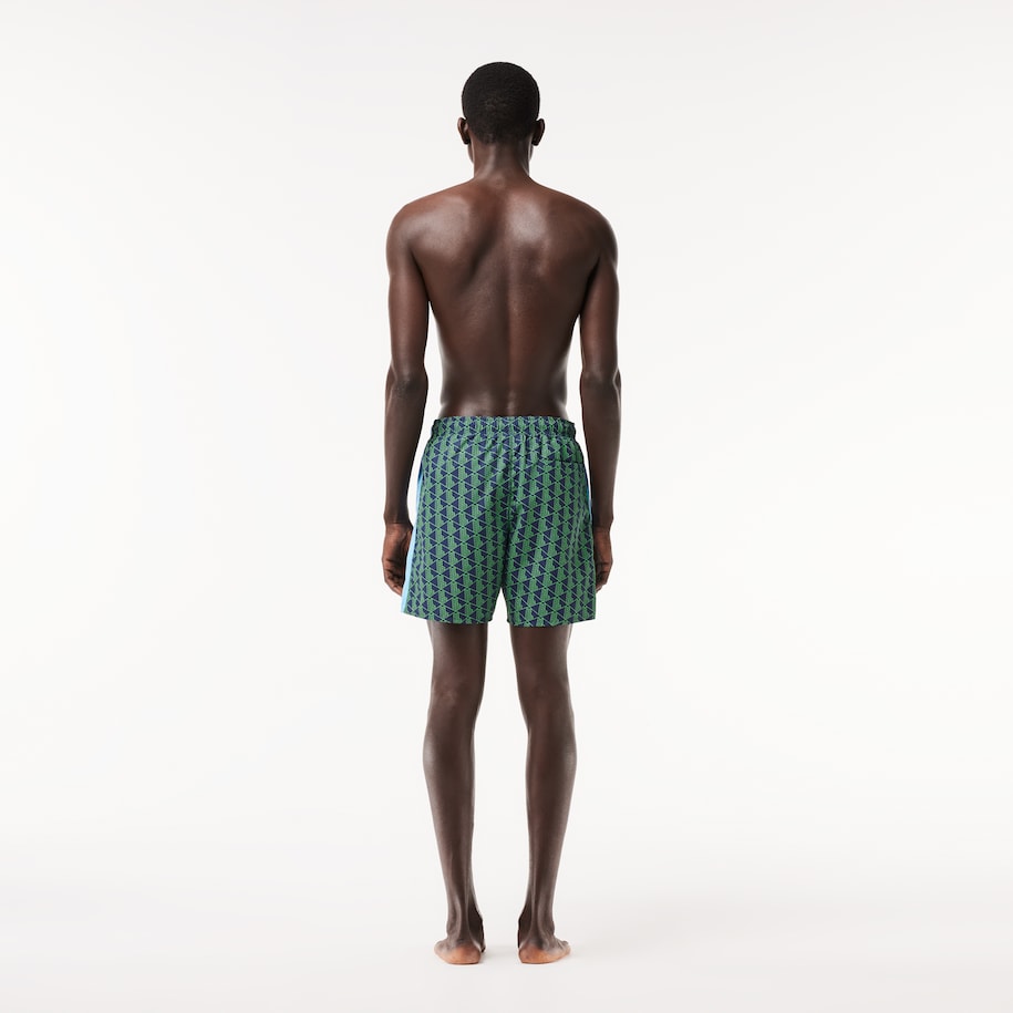 SHORT DE BAIN MI-LONG IMPRIMÉ MONOGRAMME