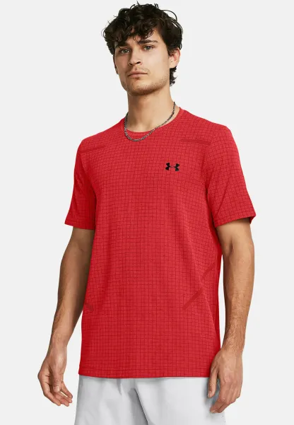 VANISH SEAMLESS GRID - Sports T-shirt - red solstice