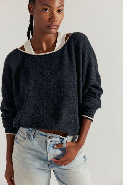 Soft Spun Pullover - Charcoal Heather Combo