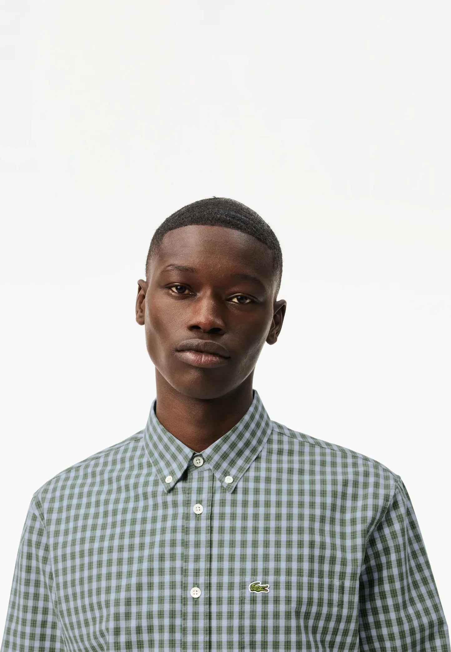 Chemise - vert kaki blanc