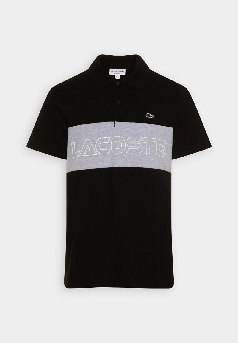 Polo - noir gris chine