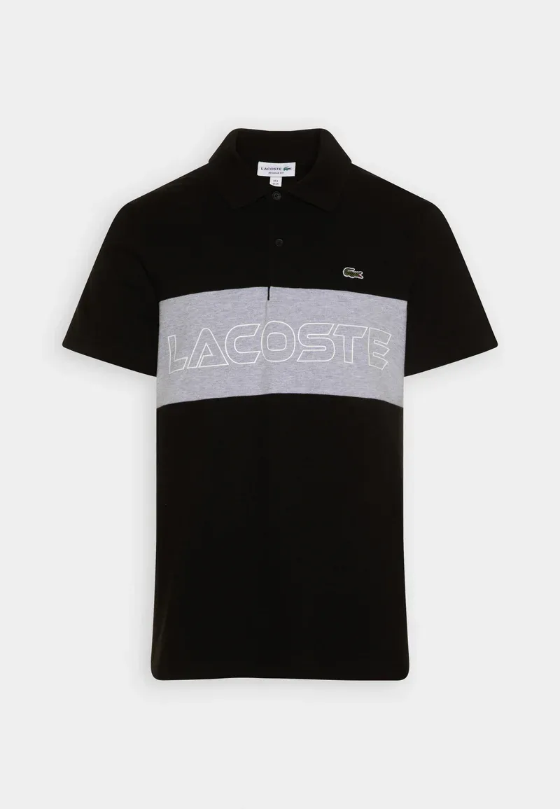 Polo - noir gris chine