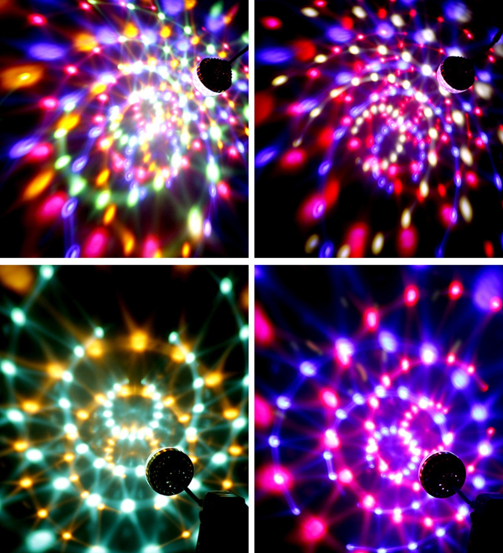 Colorful Rotating Disco Ball Light