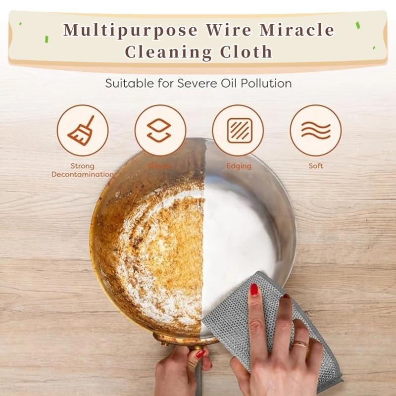 Multipurpose Wire Miracle Cleaning Cloths Dishwashing Rags
