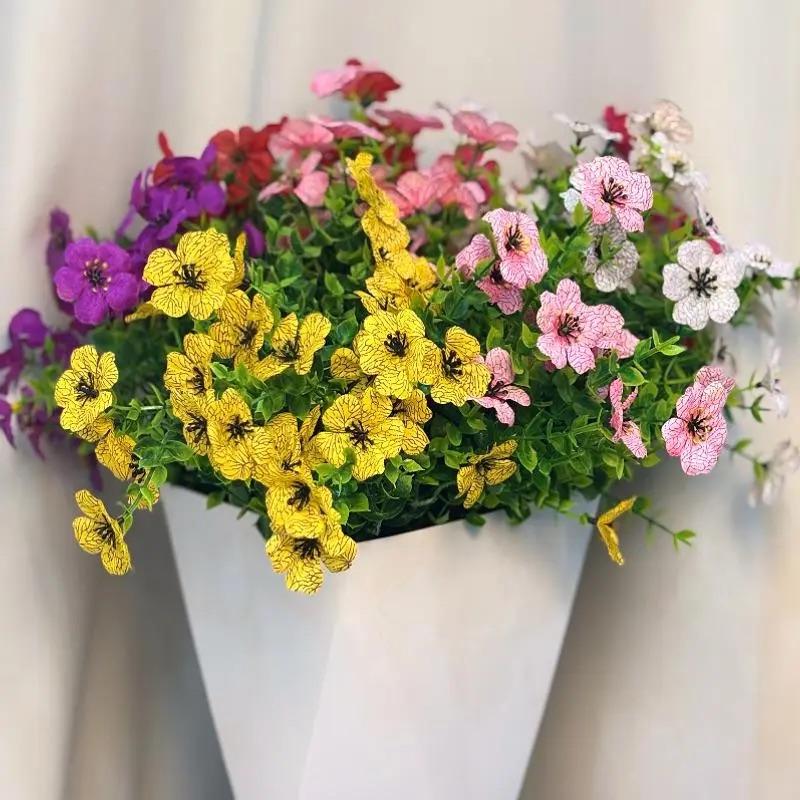 6-Color Artificial Flower (6/12pcs/set), UV Resistant Colorful Fake Flower, Decorative Bouquet for Home Garden Party Wedding Decor, Artificial Flowers Bouquet 6-Color Artificial Flower (6/12pcs/set), UV Resistant Colorful Fake Flower, Decorative Bouquet for Home Garden Party Wedding Decor, Artificial Flowers Bouquet