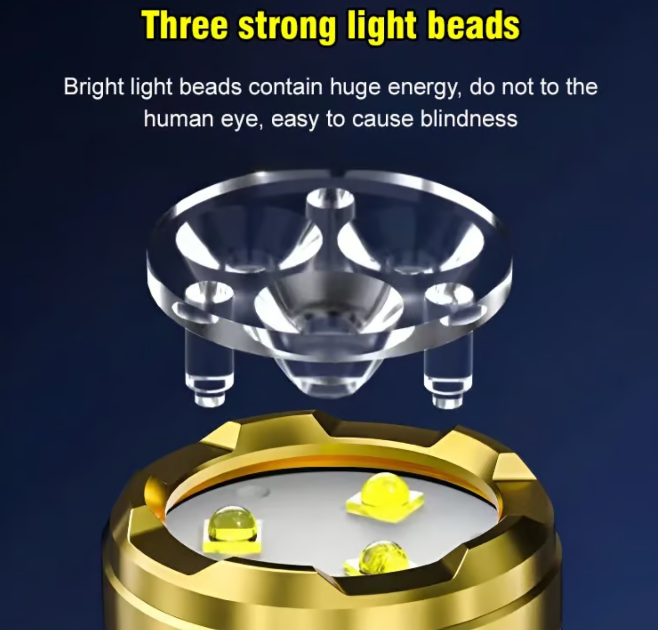 Three-eyed Monster Mini Flash Super Power Flashlight