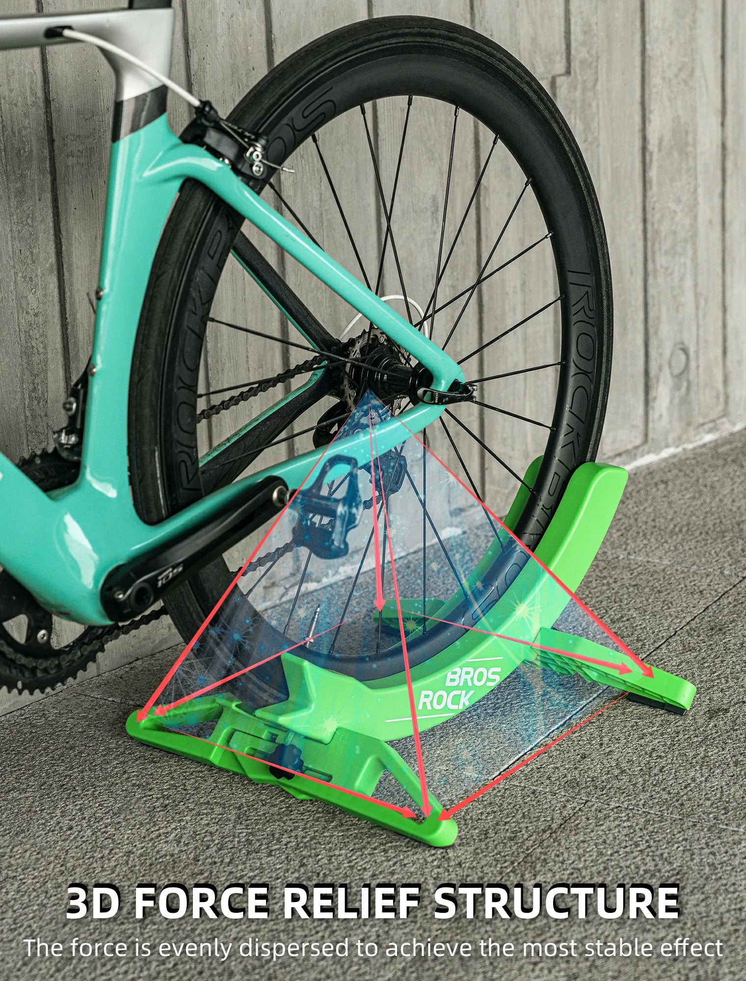 ROCKBROS Adjustable Bike Floor Stand for Versatile Tire Sizes