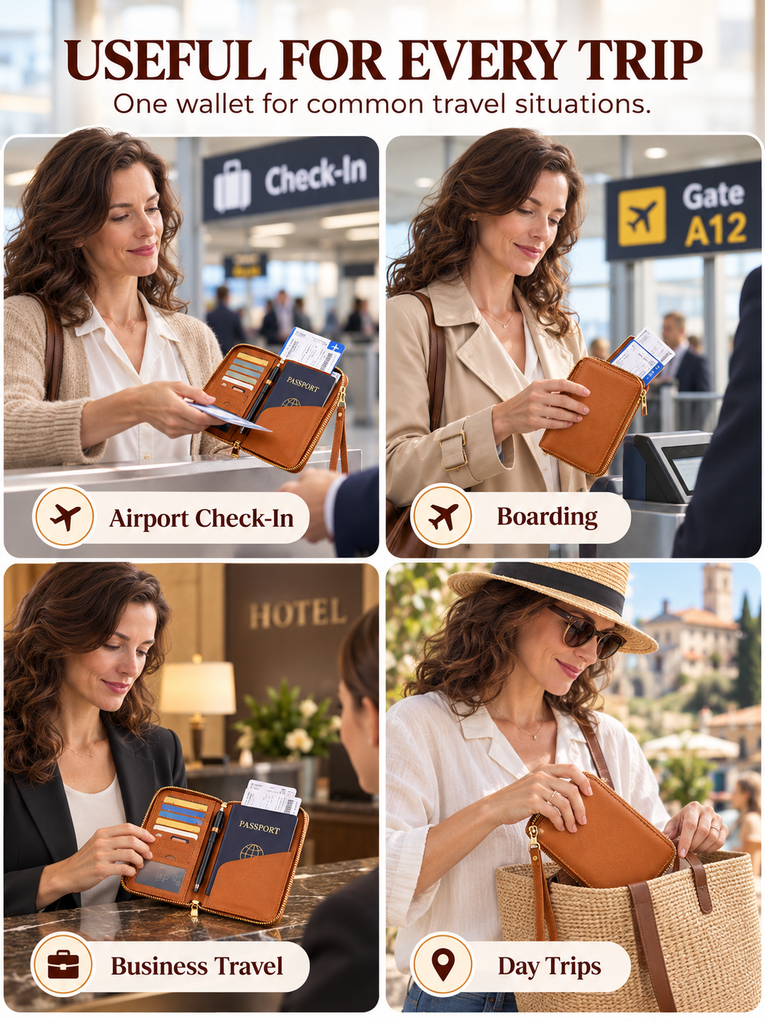 Travel wallet use scenarios