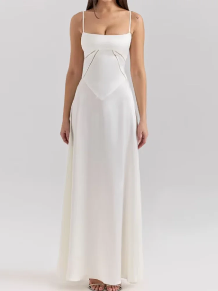 Vintage Cream Floral Lace Off Shoulder Maxi Dress Fashion Flare Long Sleeve Hollow Out Slim Dresses 2024 Elegant Lady Party Robe