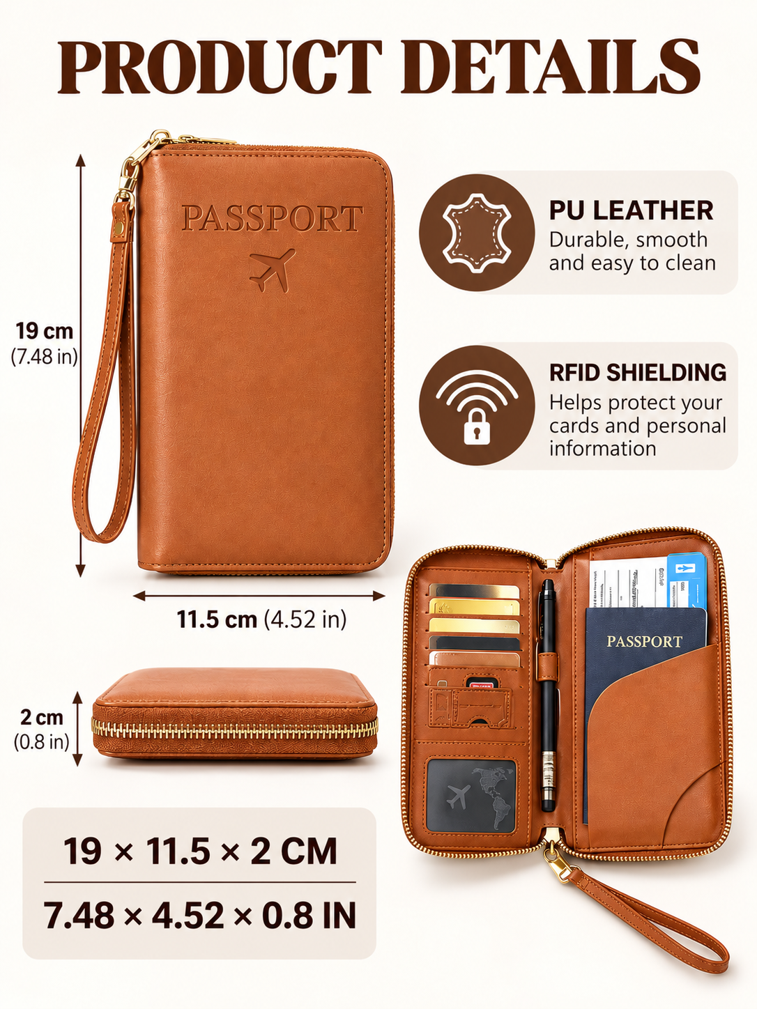 Passport wallet product details