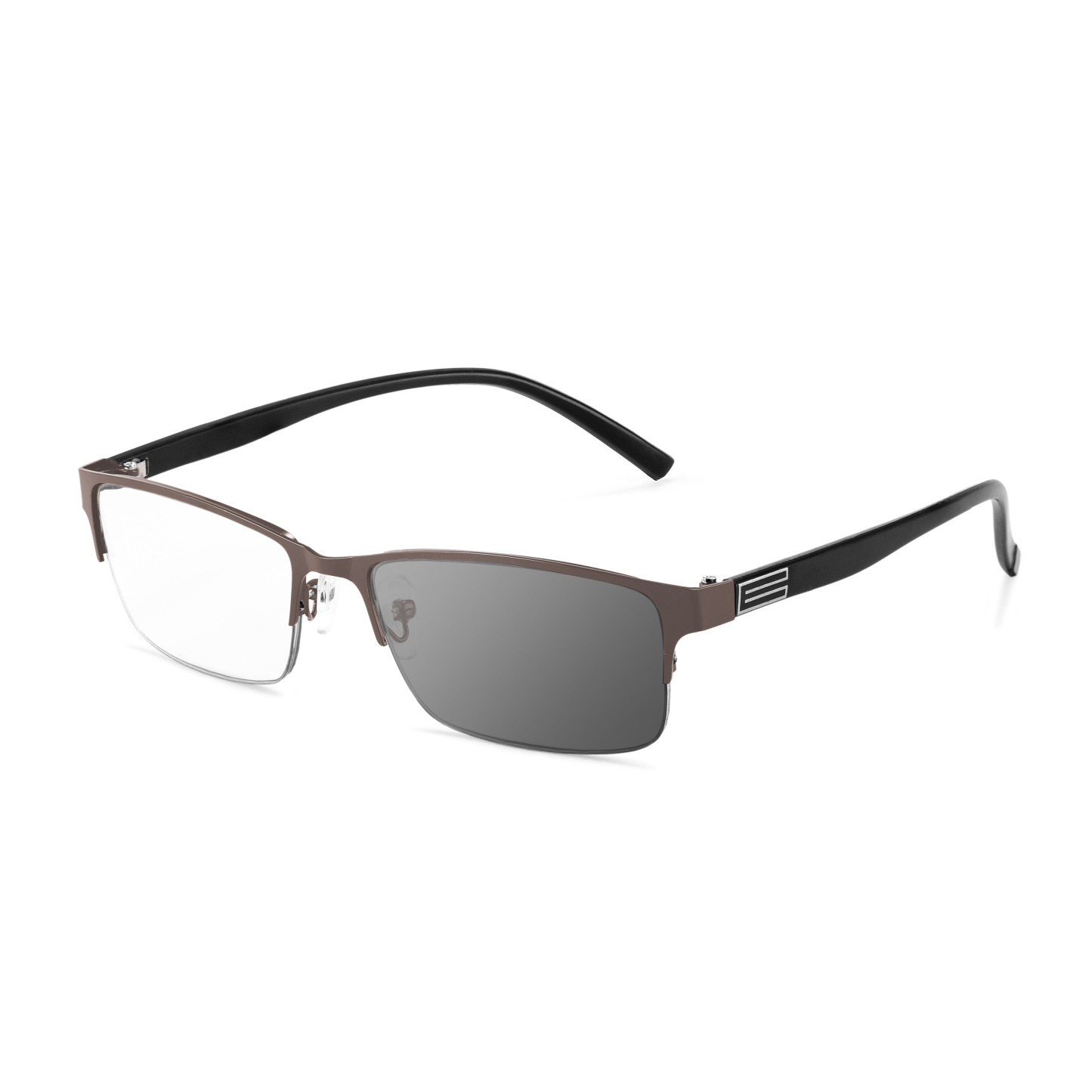 BUSINESS SIMPLE HALF FRAME INTELLIGENT COLOR CHANGING MULTI-FOCAL READING GLASSES