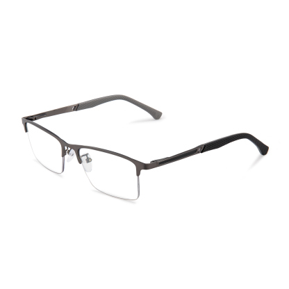 MEN'S RETRO HALF-FRAME ANTI-BLUE LIGHT READING GLASSES
