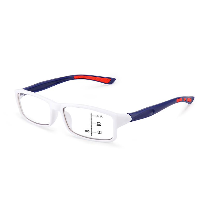 MEN'S SPORT READING GLASSES PHOTOCHROMIC PROGRESSIVE DOUBLE LIGHT ANTI-BLUE LIGHT