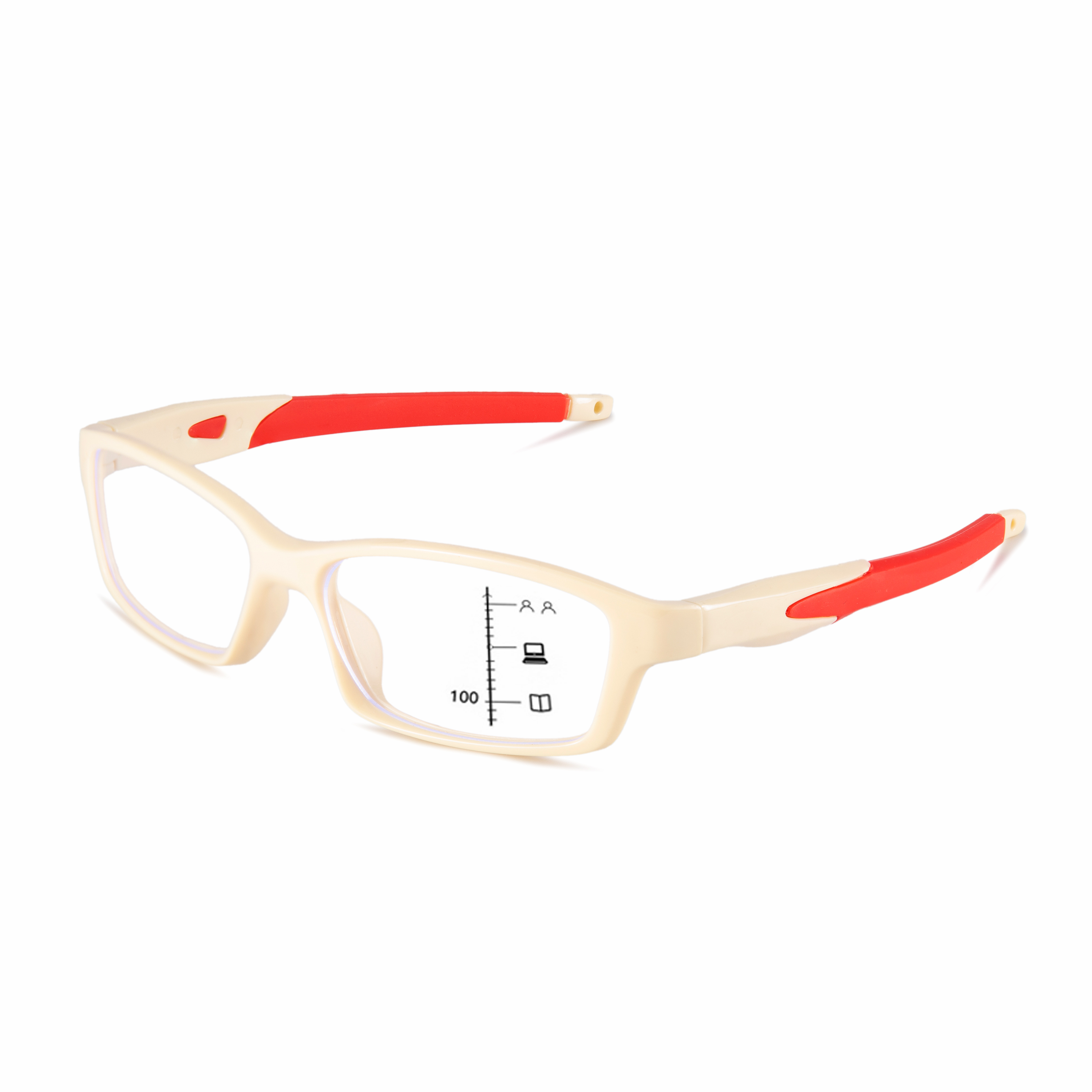 MEN'S RETRO SQUARE FRAME SPORTS ANTI-BLUE LIGHT PHOTOCHROMIC READING GLASSES