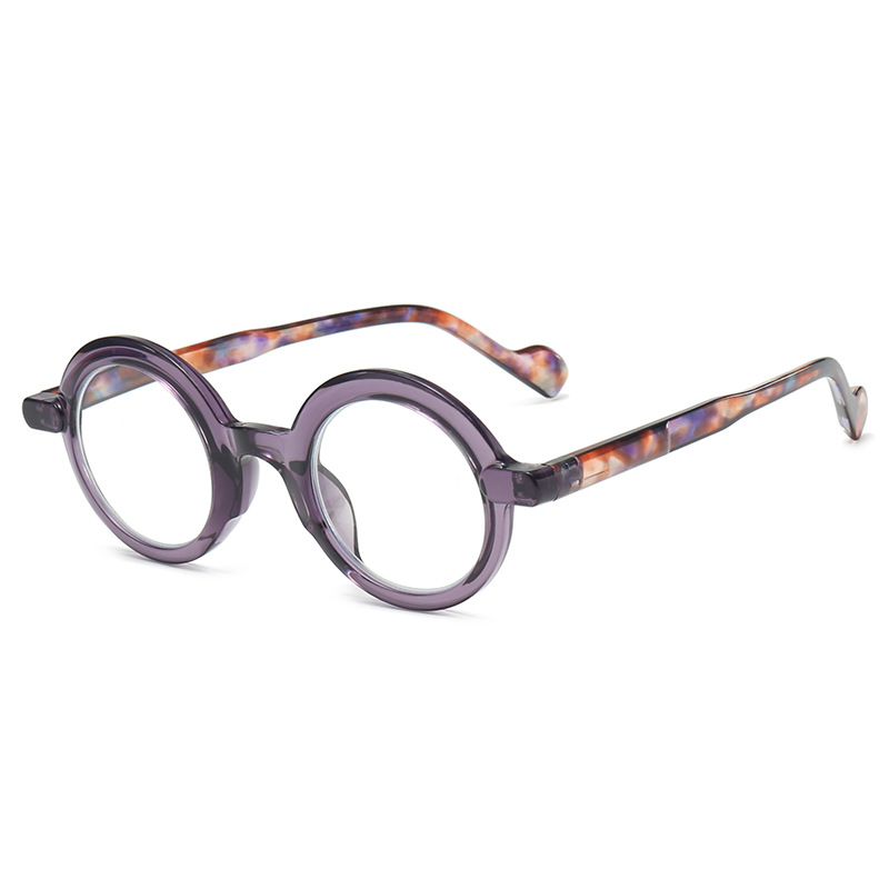 ROUND FRAME FASHION RETRO PROGRESSIVE ANTI-BLUE LIGHT READING GLASSES