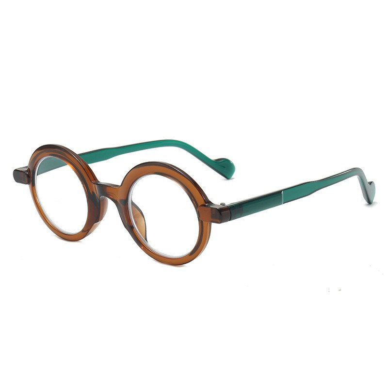 ROUND FRAME FASHION RETRO PROGRESSIVE ANTI-BLUE LIGHT READING GLASSES