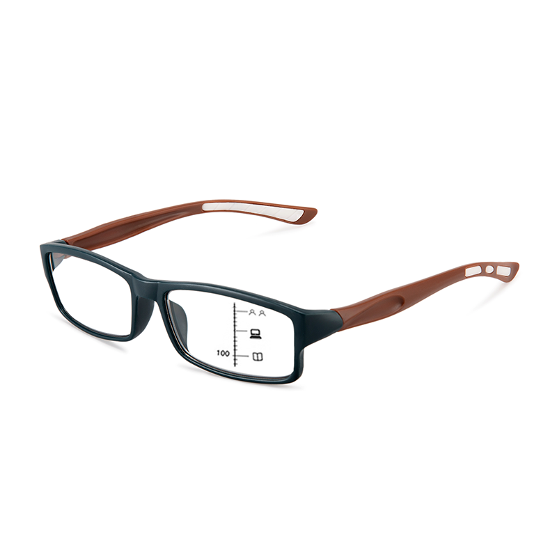 MEN'S SPORT READING GLASSES PHOTOCHROMIC PROGRESSIVE DOUBLE LIGHT ANTI-BLUE LIGHT