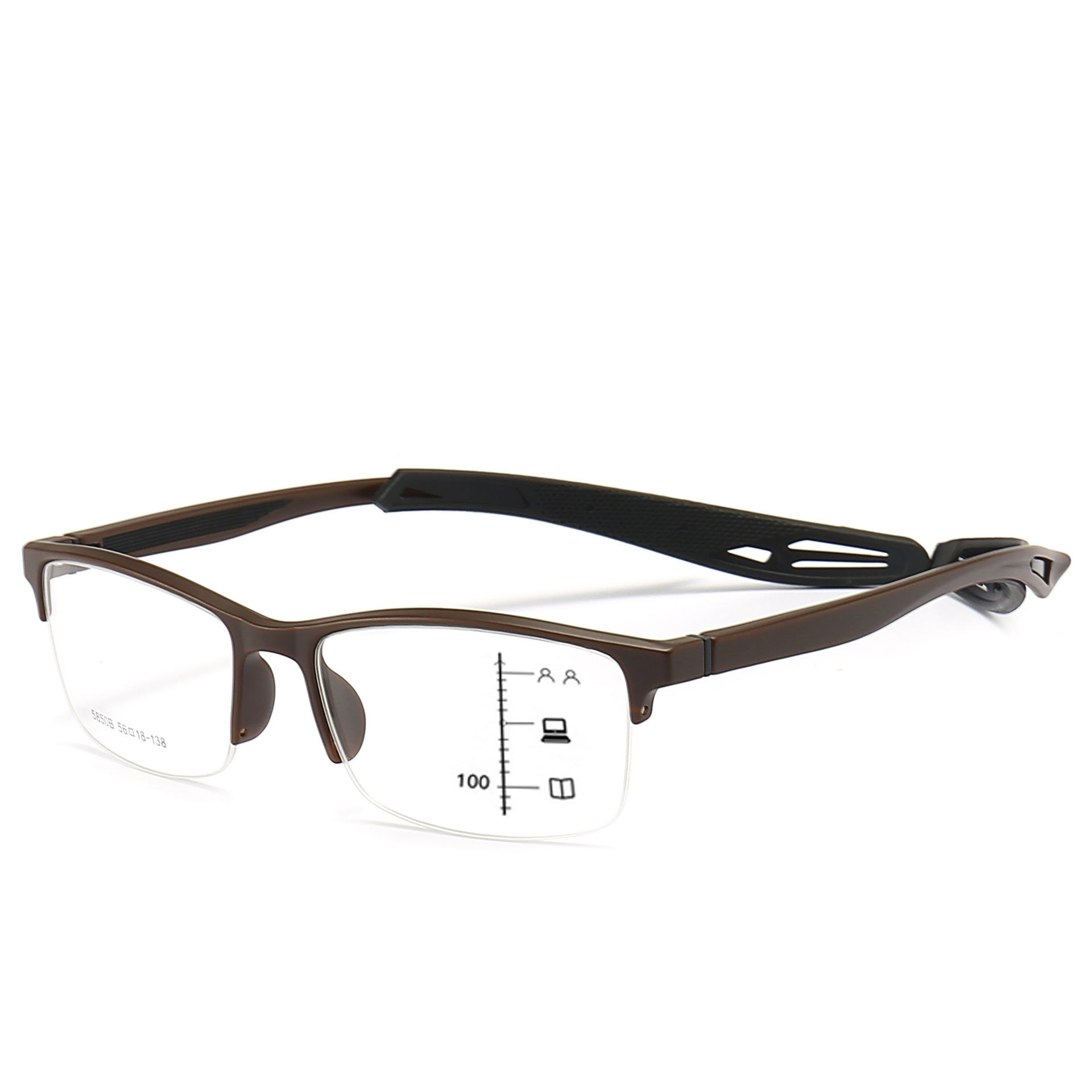 SPORTS HALF-FRAME LONG-LEG COMFORTABLE BLUE LIGHT BLOCKING PHOTOCHROMIC GLASSES