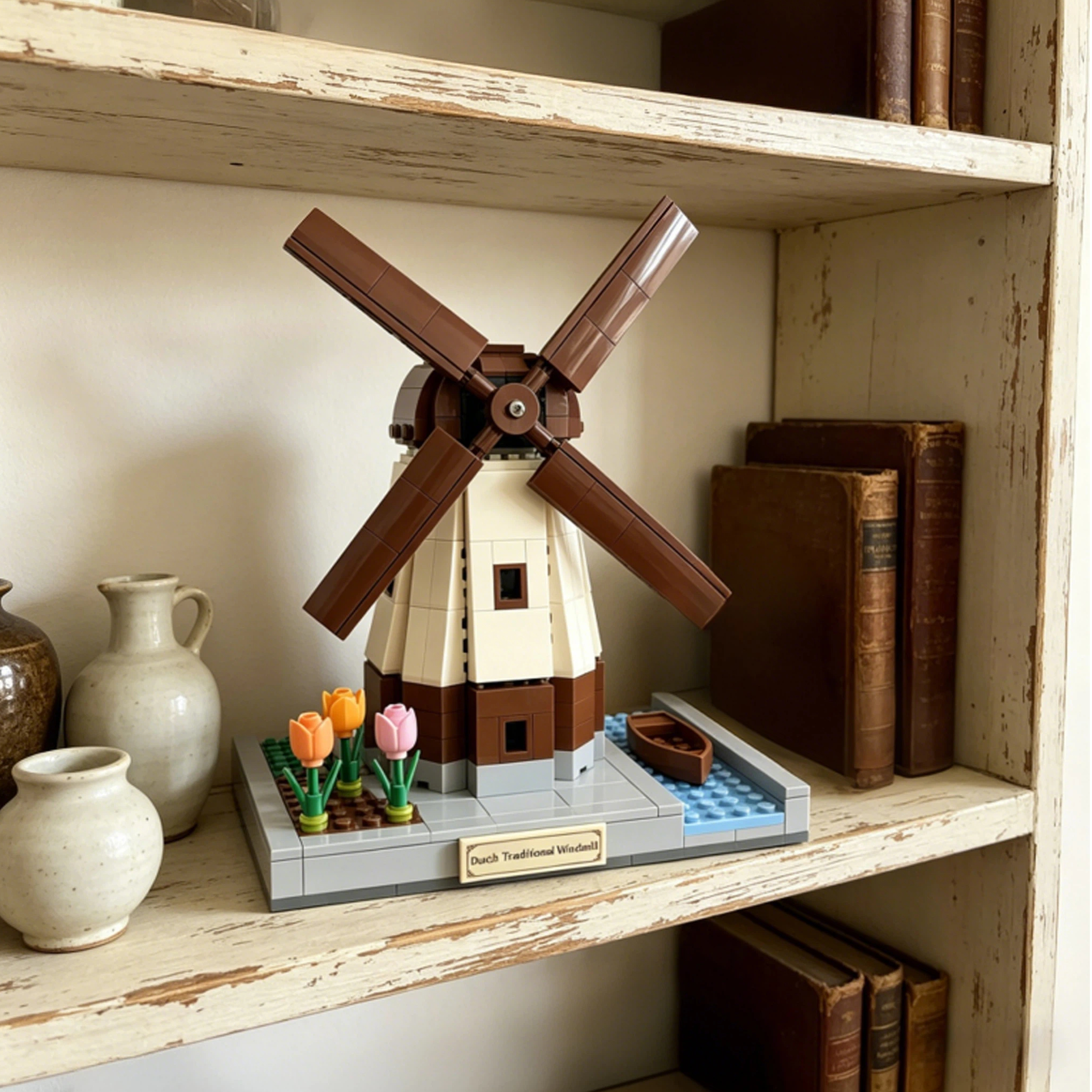 Dutch Windmill Brick Set – European Countryside Display 🌷
