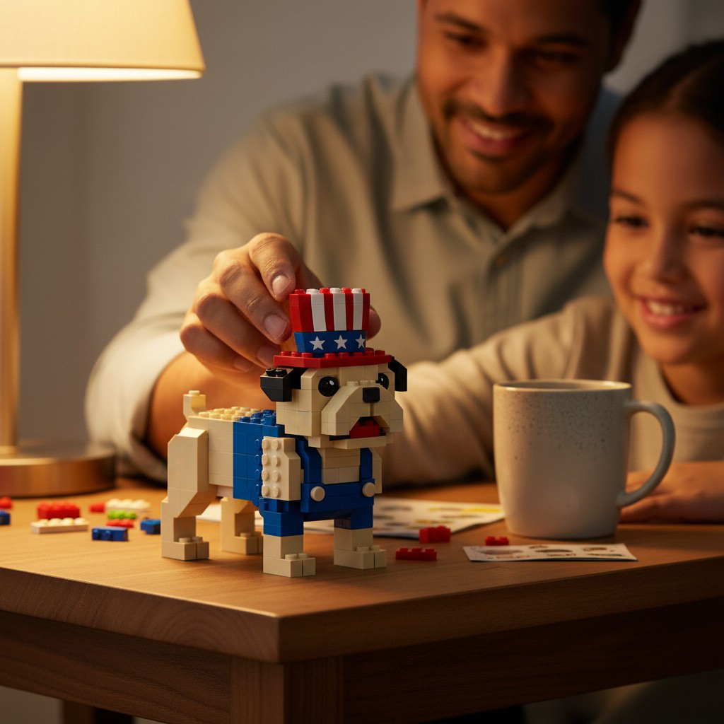 🦴Limited 250th Anniversary Bulldog Building Blocks