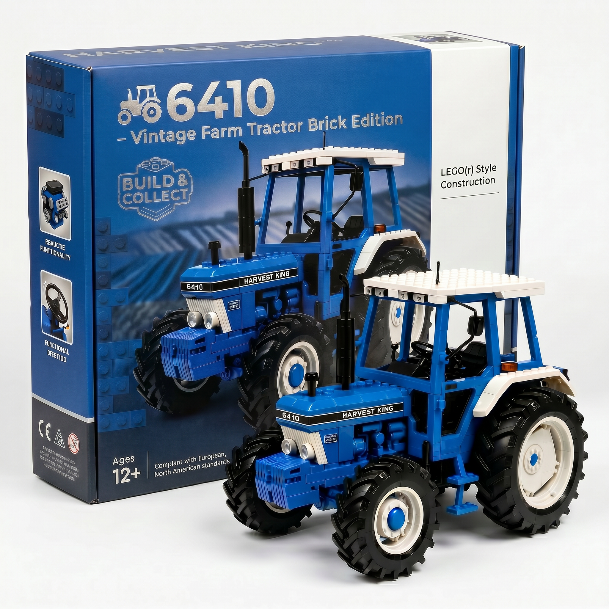 🚜6410 – Vintage Farm Tractor Brick Edition