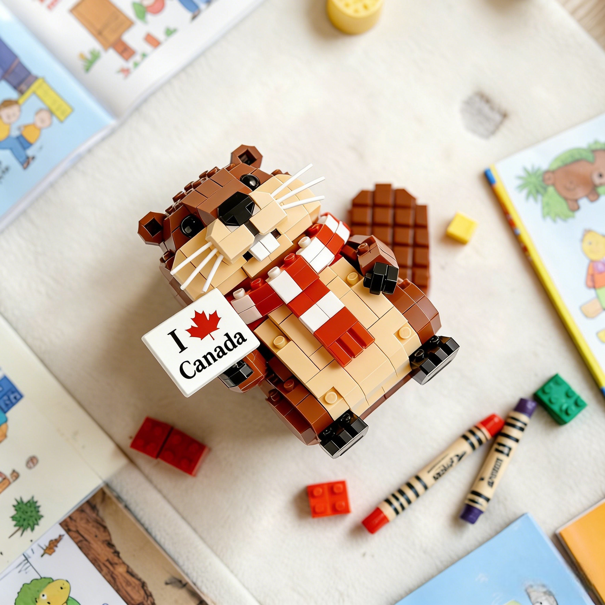 🦫🍁Canadian Maple Beaver Building Blocks Set
