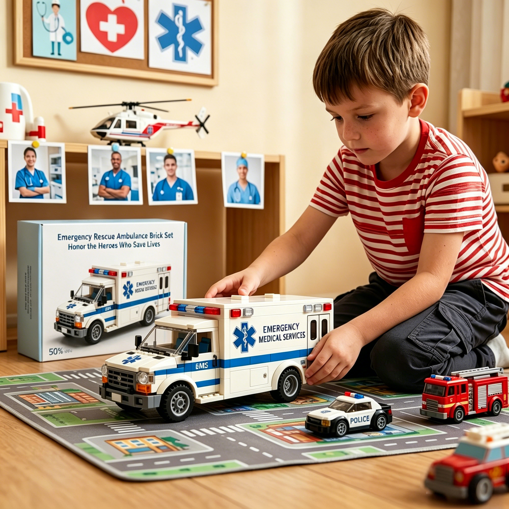 🚑Emergency Rescue Ambulance Brick Set – Honor the Heroes Who Save Lives