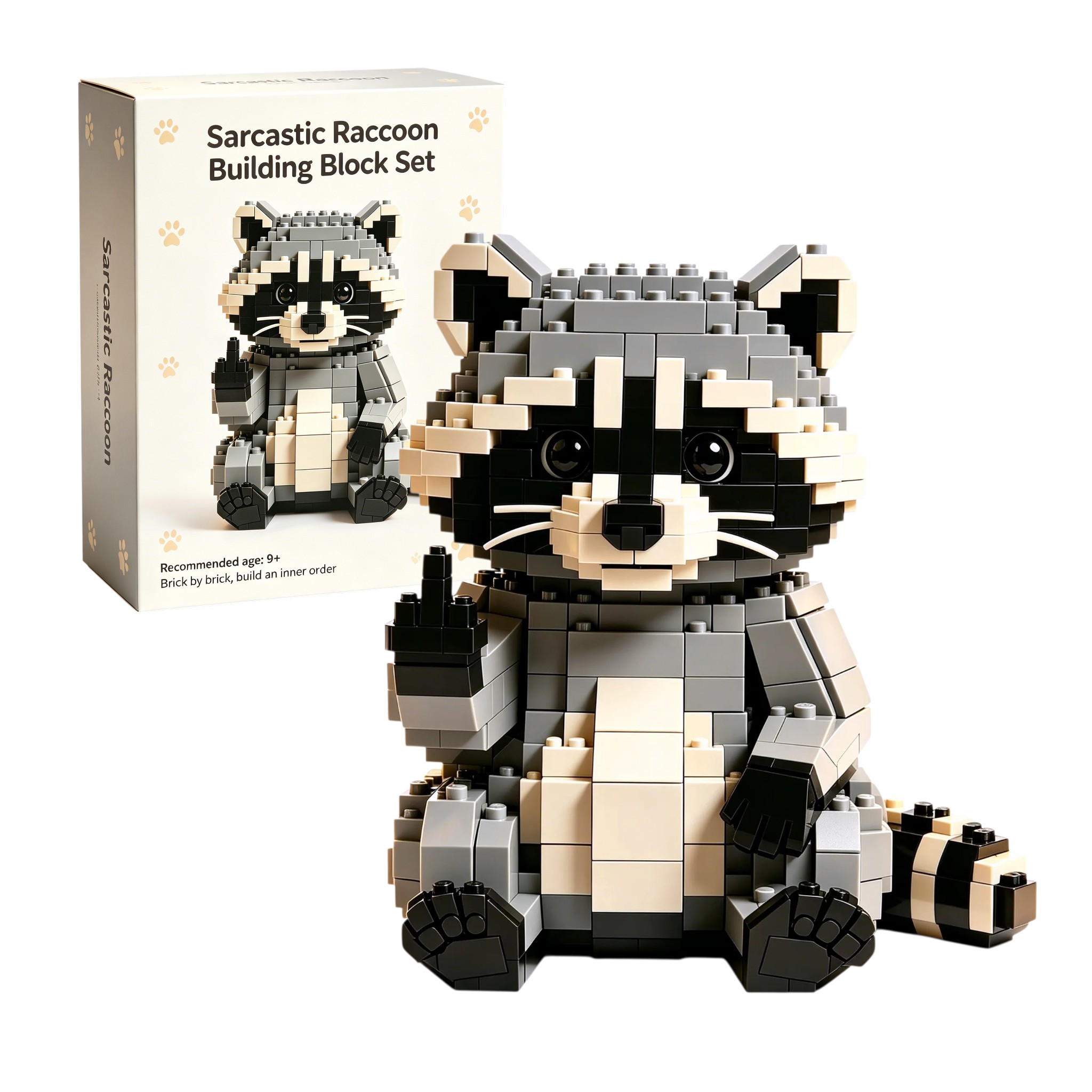 Sarcastic Raccoon Building Block Set🦝🖕