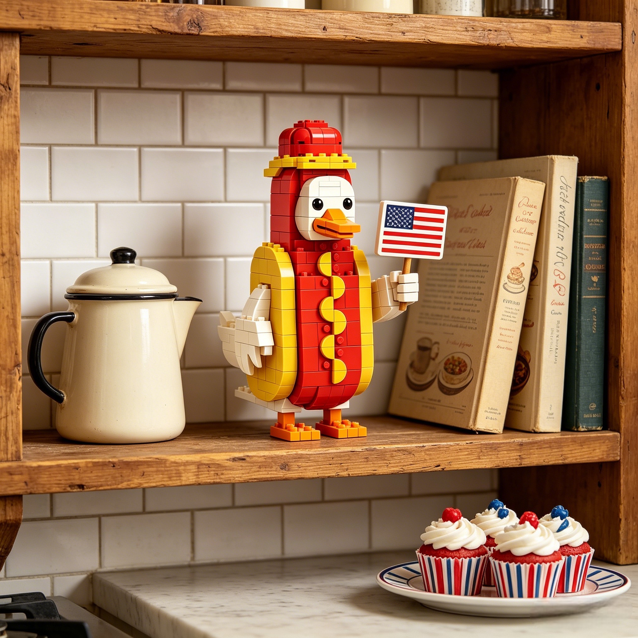 🌭250th Anniversary Hot Dog Duck Building Blocks