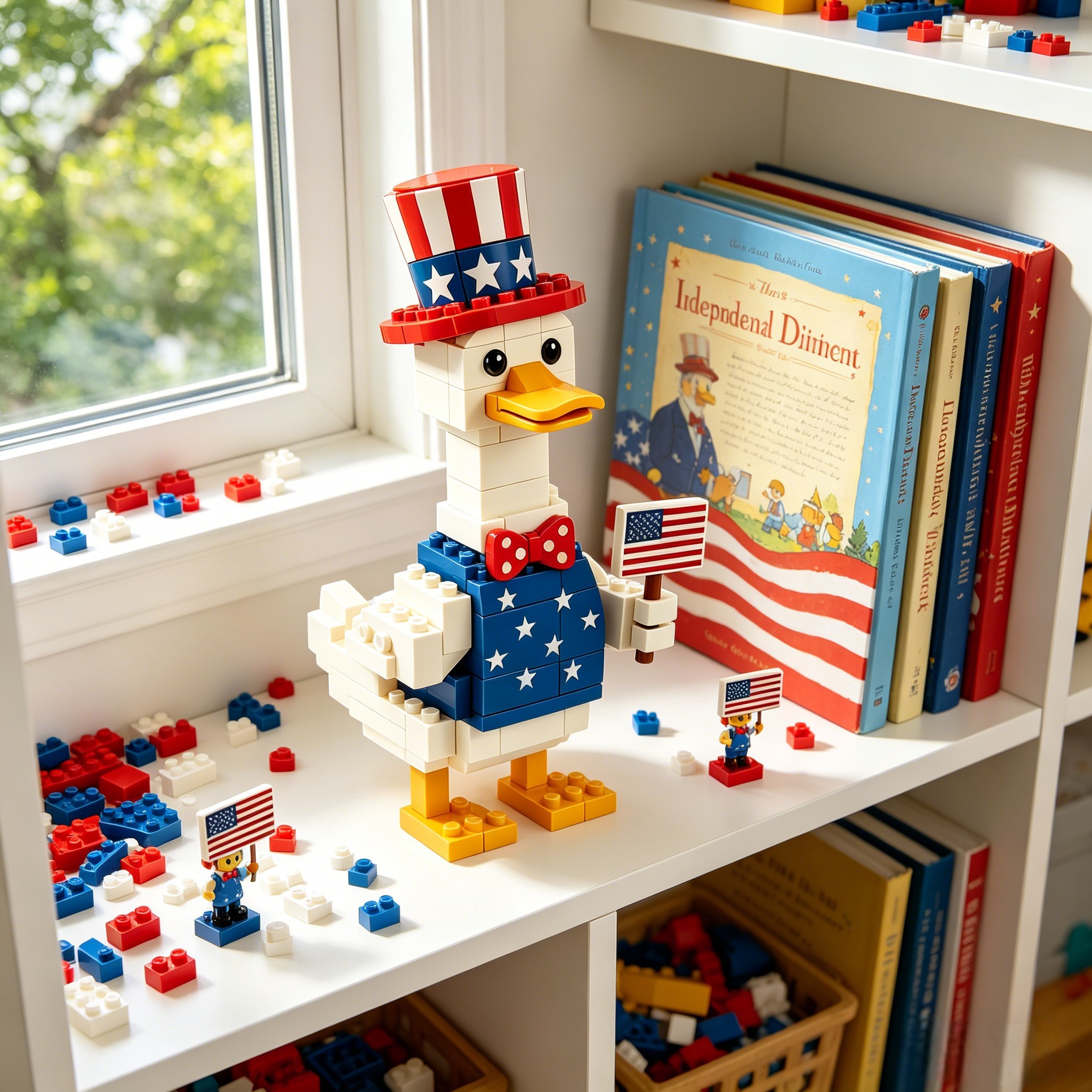 🦆🎩250th Anniversary Uncle Sam Duck Building Set