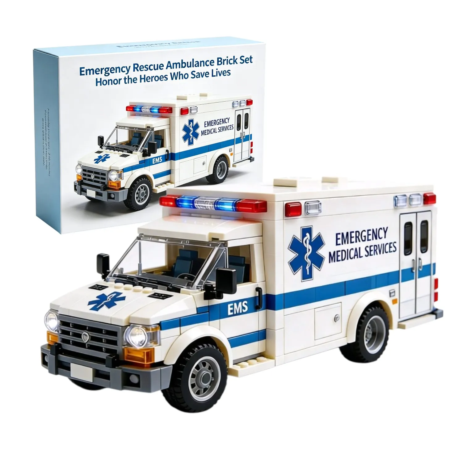 🚑Emergency Rescue Ambulance Brick Set – Honor the Heroes Who Save Lives