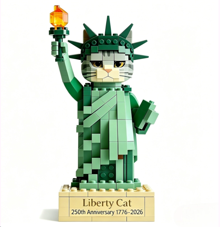 🗽Catberty Brick Set – Liberty Cat (250th Anniversary Edition)
