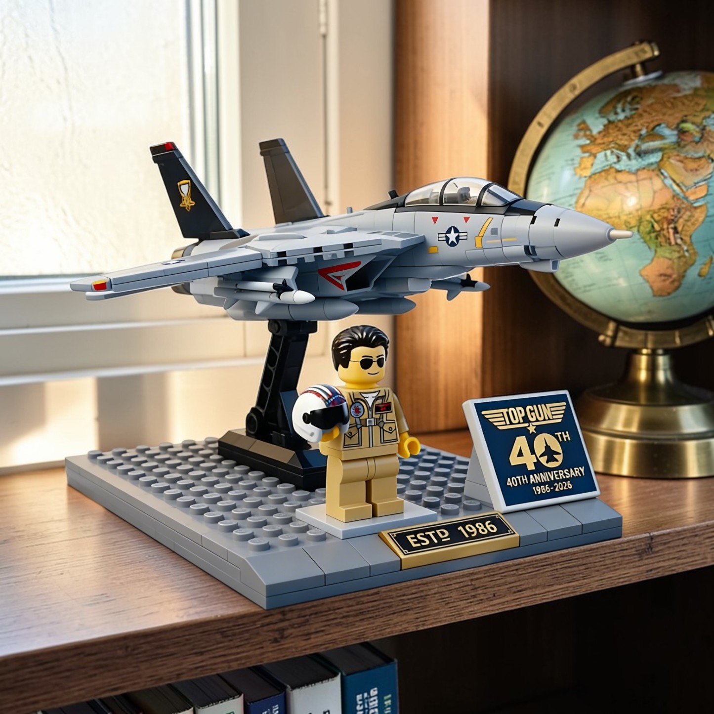 🧑‍✈️✈️40th Anniversary Limited Edition Fighter Jet Building Set