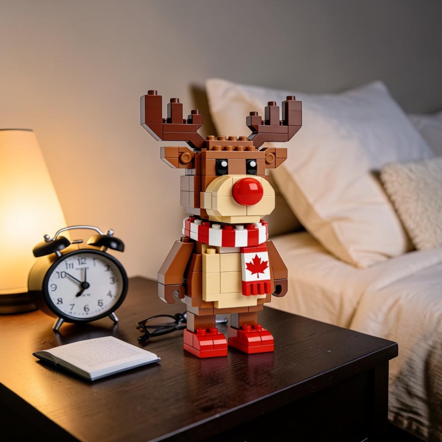 🦌Canadian Red-Nosed Moose Building Blocks Set