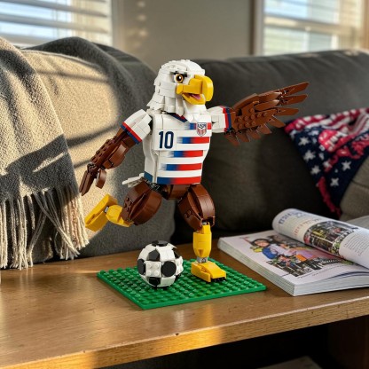 ⚽ USA Eagle Soccer Brick Figure