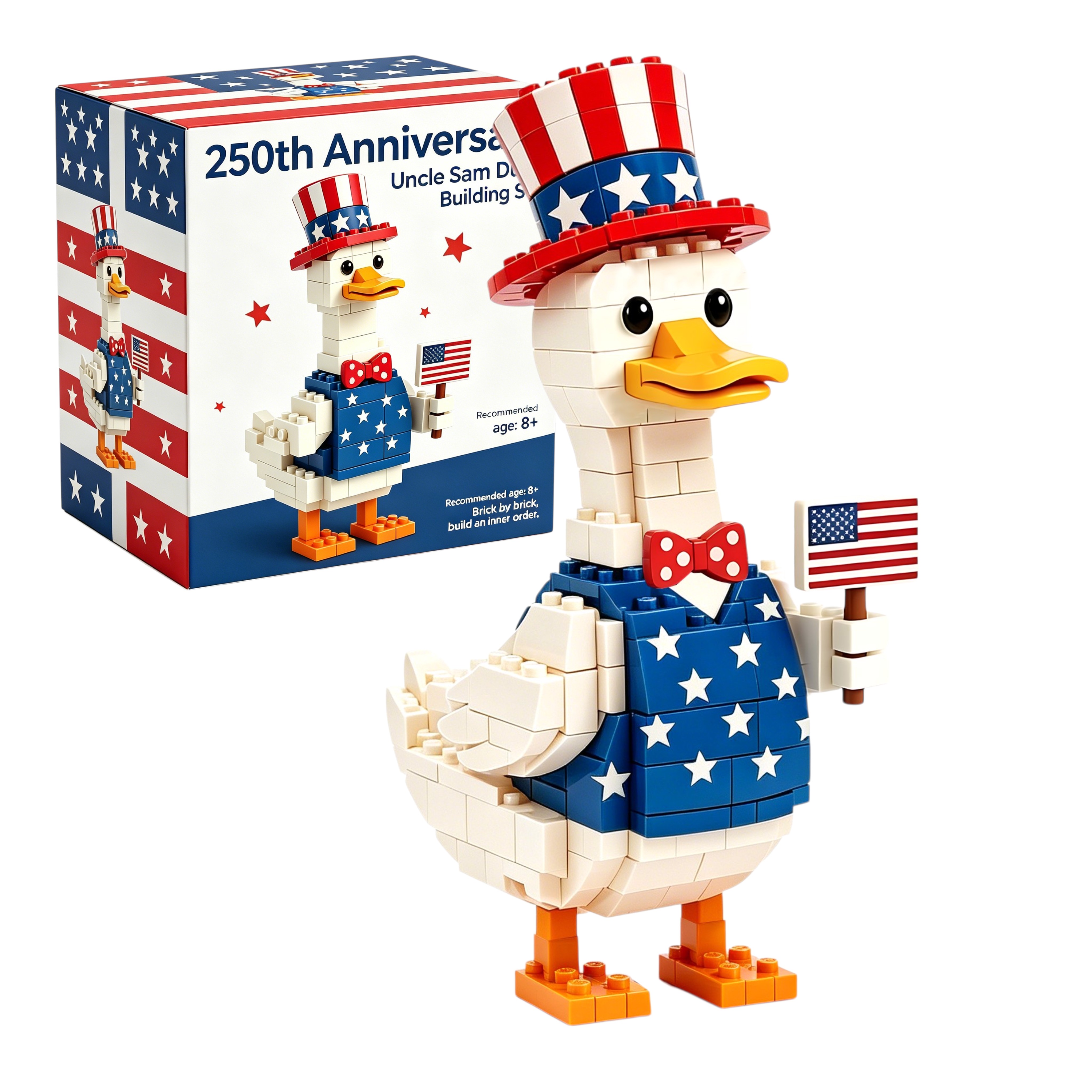 🦆🎩250th Anniversary Uncle Sam Duck Building Set