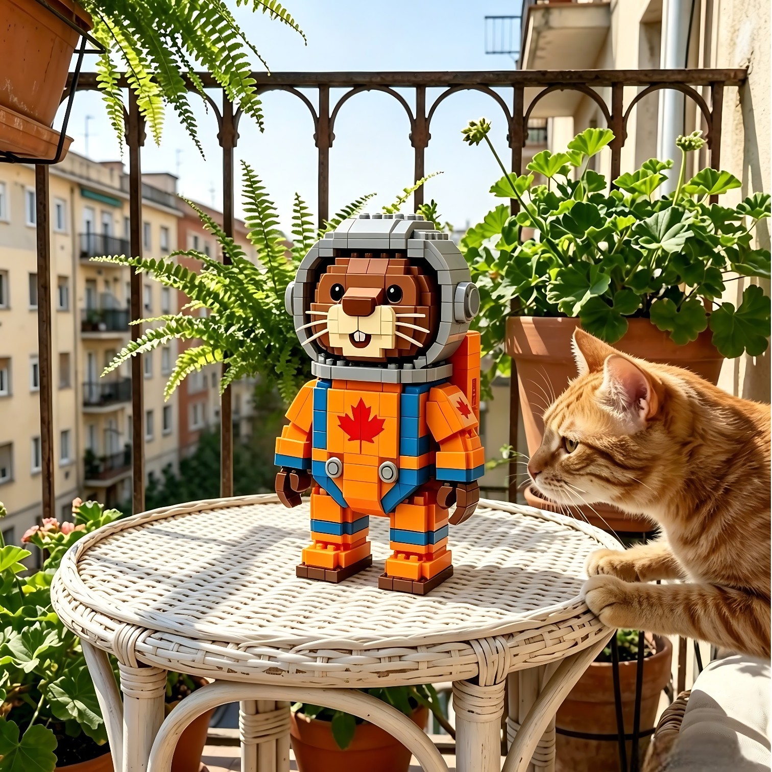 🧑‍🚀🍁 Canadian Beaver Astronaut Building Block | Honouring Moon Mission