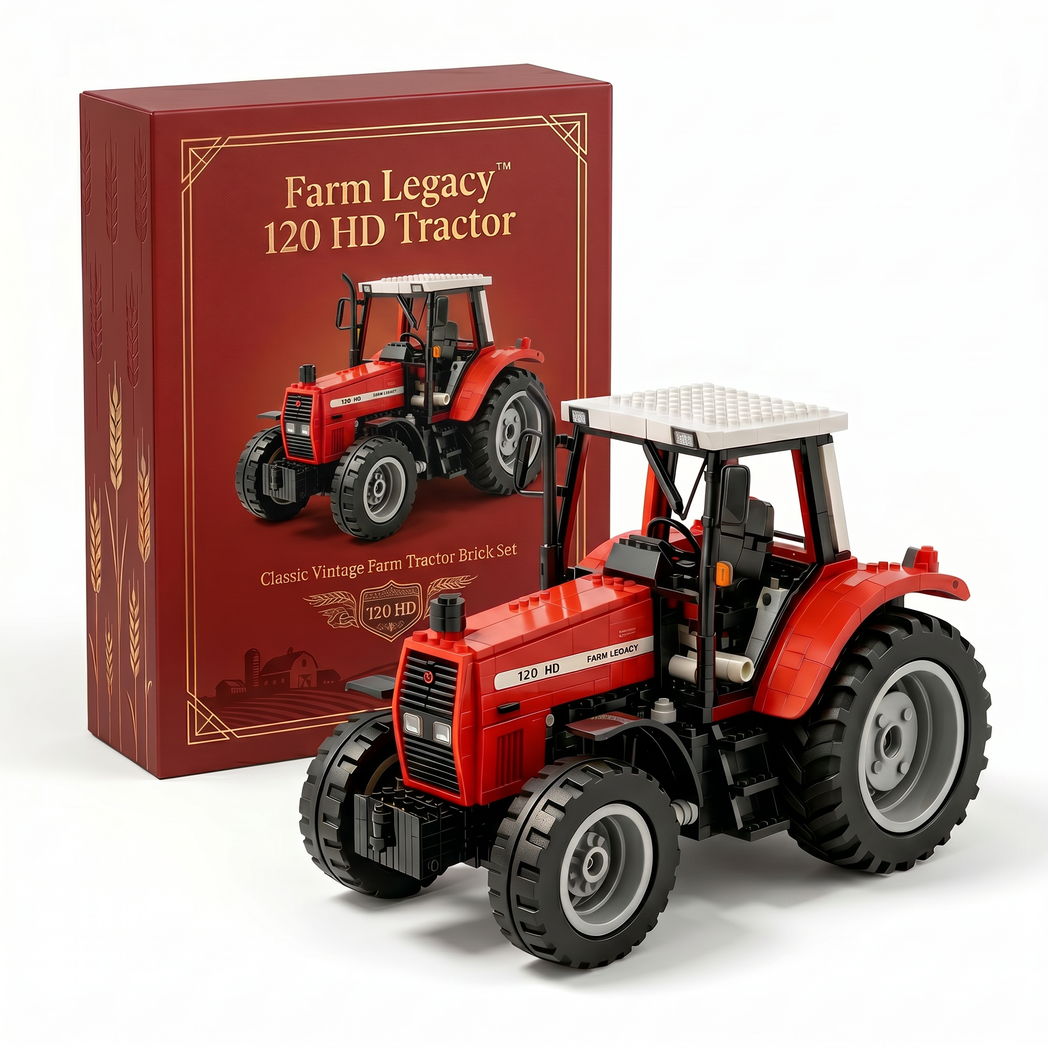 🚜Farm Legacy™ 120 HD Tractor Classic Vintage Farm Tractor Brick Set