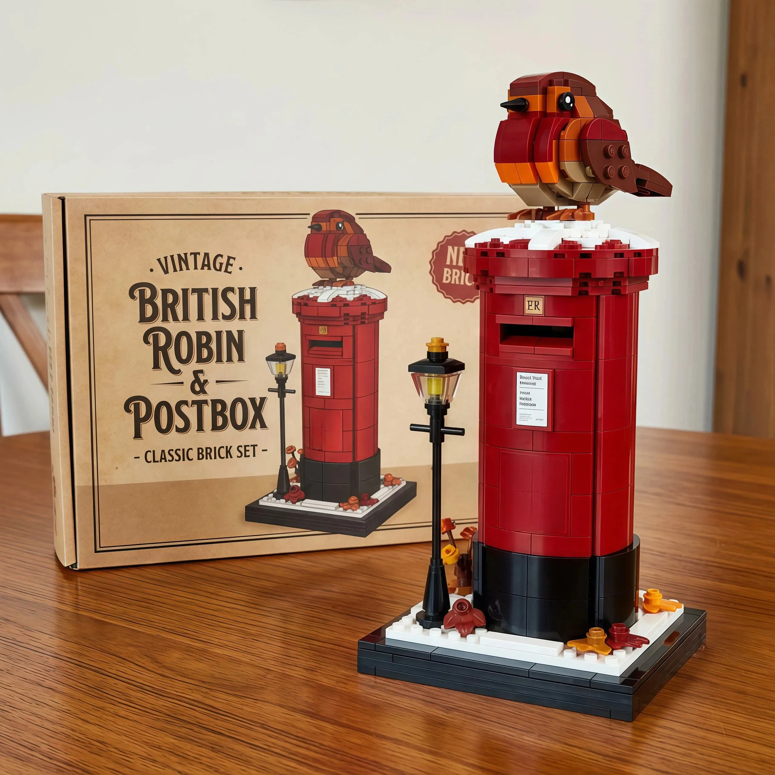 Vintage Postbox & Robin Brick Set – A Symbol of Love & Remembrance📮