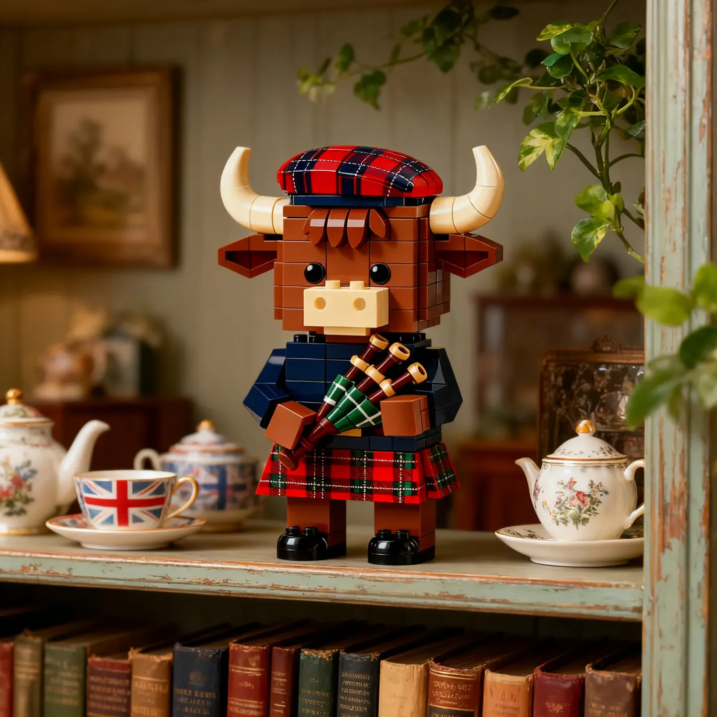 2026 Limited Edition--Scottish Highland Cow Bagpiper Brick Set🐂