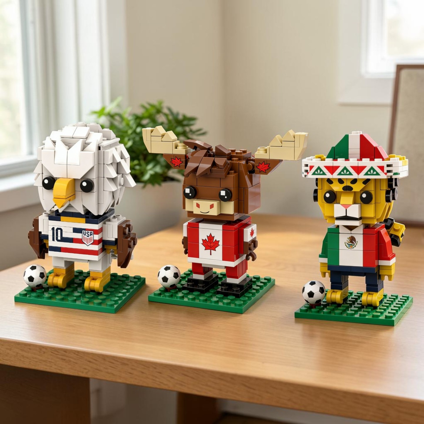 ⚽Limited Edition 2026 North America Soccer Mascot Building Blocks