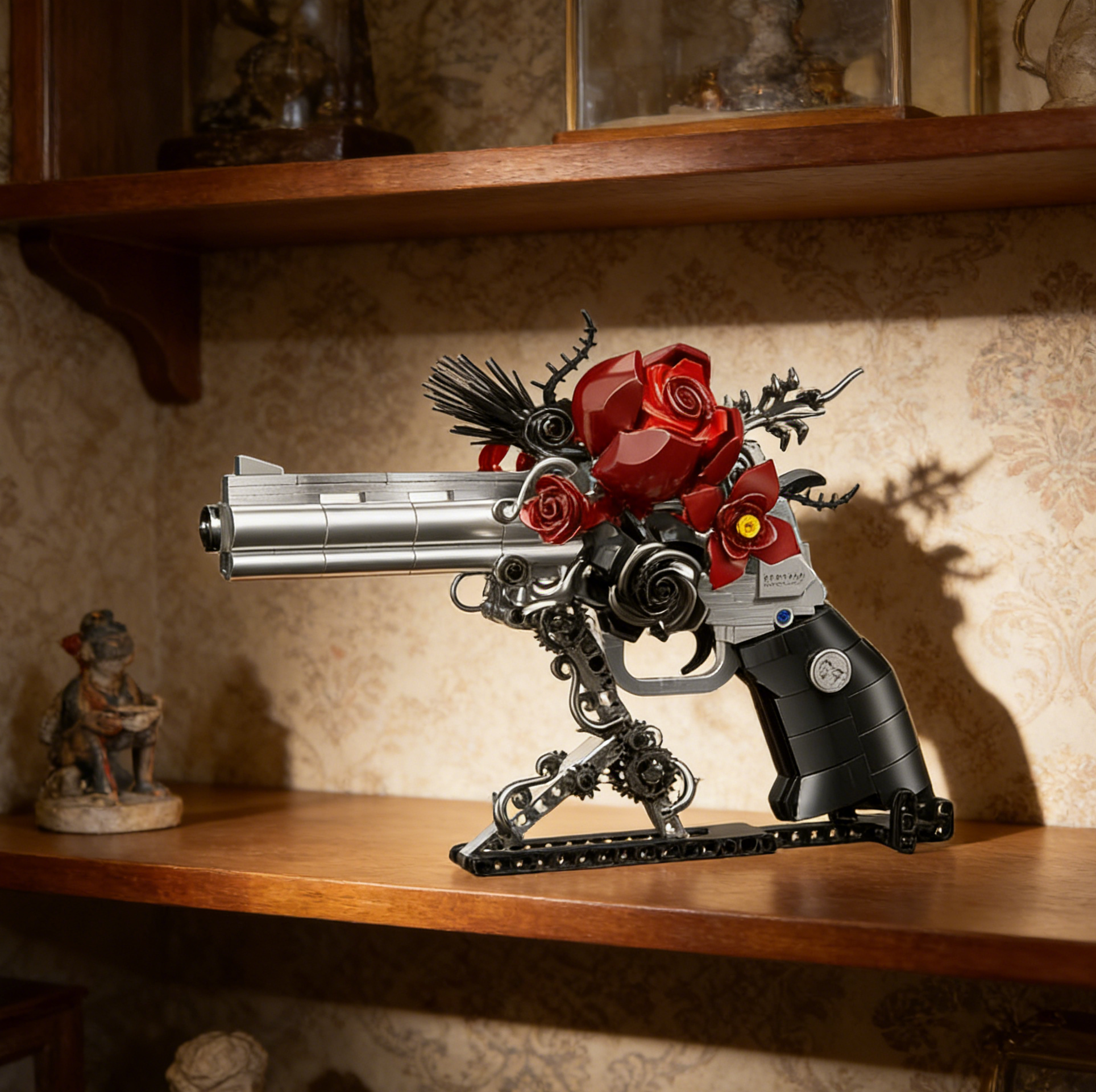 Guns & Petals Decorative Revolver Building Blocks
