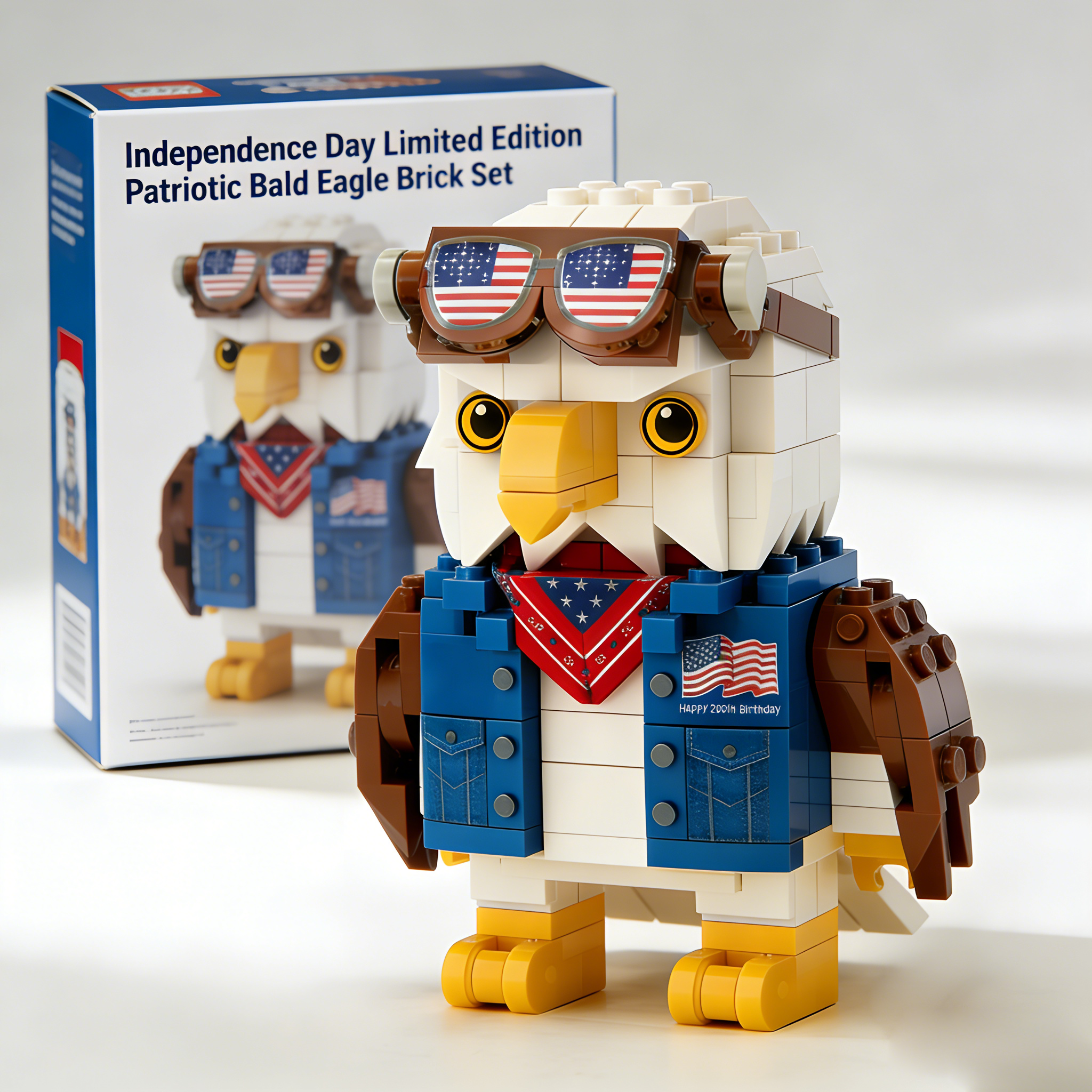 🦅Independence Day Limited Edition Patriotic Bald Eagle Brick Set