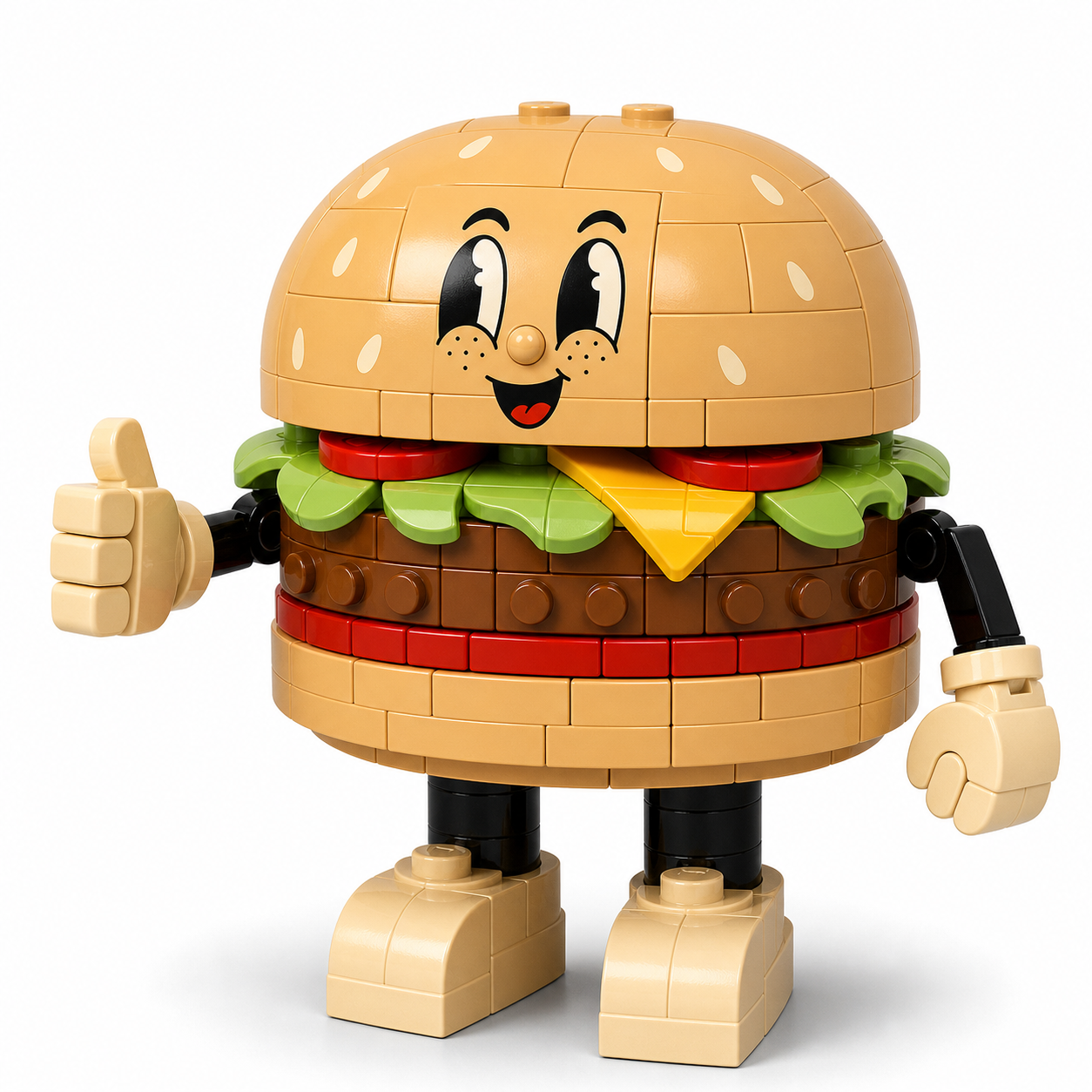 🍔 Happy Stack Burger Brick Set