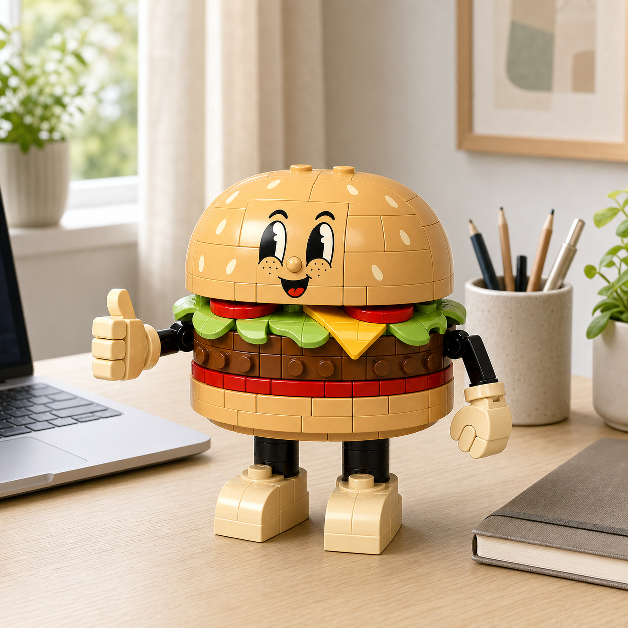 🍔 Happy Stack Burger Brick Set