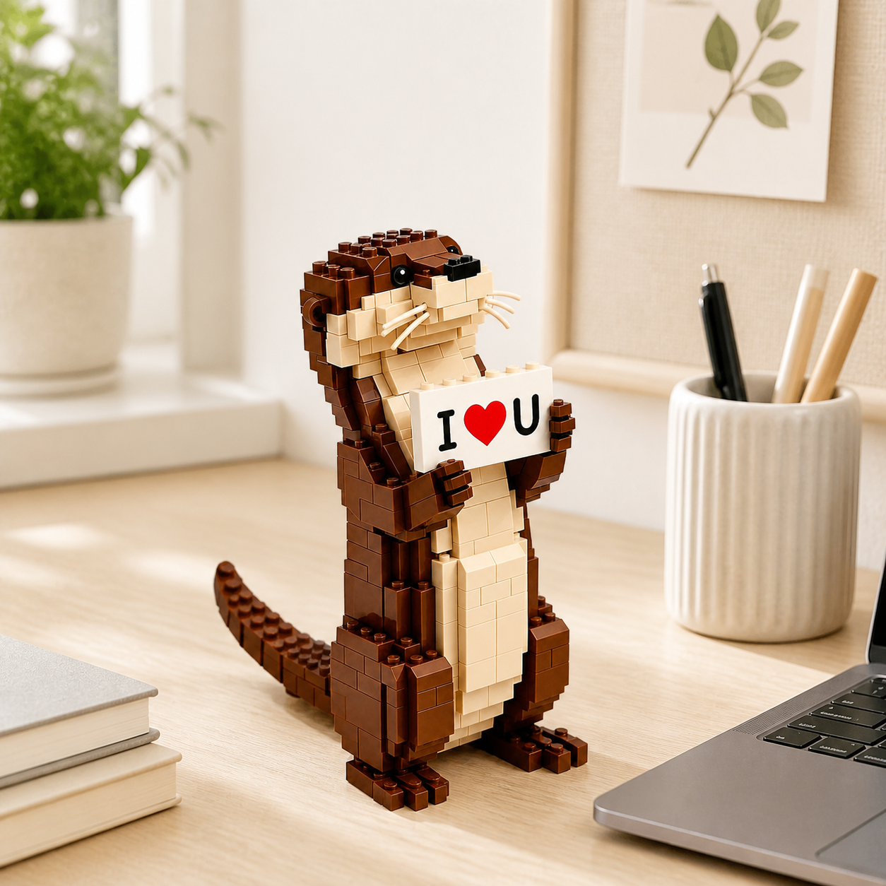 Cute Otter Building Block Set-I Love You Keepsake Edition