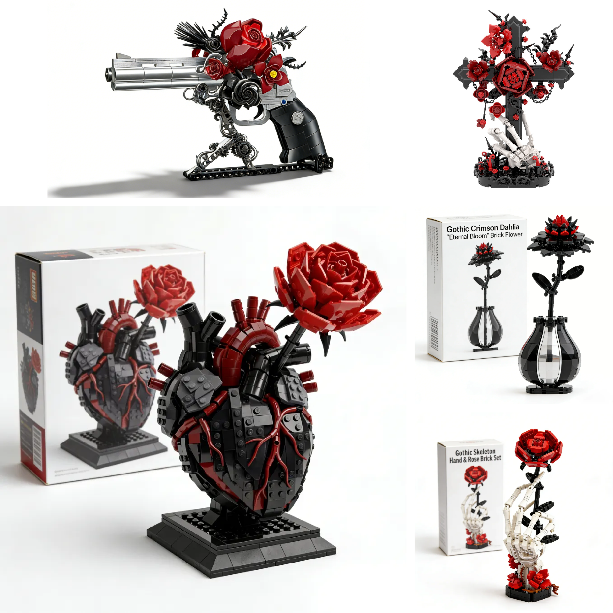 🌹🖤 Gothic Eternal Collection Brick Set